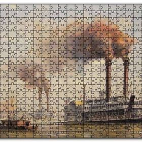 Cakapuzzle Antika Buharlı Vapurlar Mdf 1000 Parça Puzzle