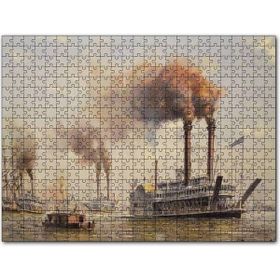 Cakapuzzle Antika Buharlı Vapurlar Mdf 1000 Parça Puzzle