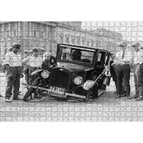 Cakapuzzle Antika Chevrolet Tekerlek Arızası 120 Parça Ahşap Puzzle