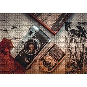 Cakapuzzle Antika Fotoğraf Makinesi ve Fotoğraflar 120 Parça Ahşap Puzzle