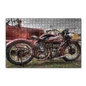 Cakapuzzle Antika Motosiklet Ve Araba Görseli 120 Parça Ahşap Puzzle