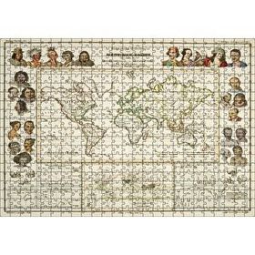 Cakapuzzle Antropolojik Eski Dünya Haritası 120 Parça Ahşap Puzzle