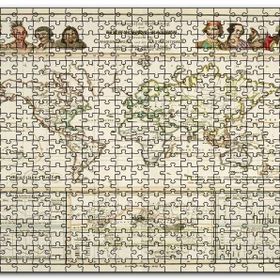 Cakapuzzle Antropolojik Eski Dünya Haritası Mdf 120 Parça Puzzle