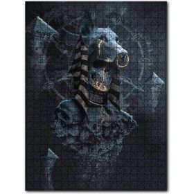 Cakapuzzle Anubis Kurukafalar ve Halkalı Doberman Ahşap 500 Parça Puzzle