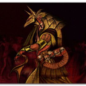 Cakapuzzle Anubis ve Çıplak Tutsakları Mdf 120 Parça Puzzle