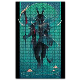 Cakapuzzle Anubis ve Piramitler Yeşil Arkaplan Ahşap 255 Parça Puzzle