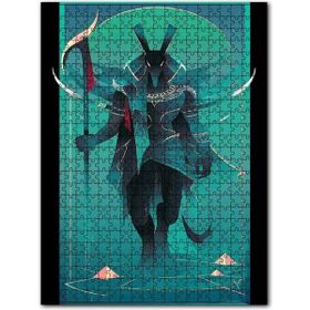 Cakapuzzle Anubis ve Piramitler Yeşil Arkaplan Ahşap 255 Parça Puzzle