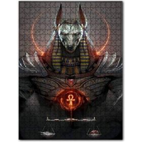 Cakapuzzle Anubis ve Terazi Görseli Ahşap 255 Parça Puzzle