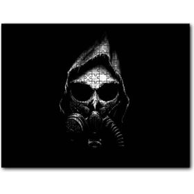 Cakapuzzle Apocalypse Gaz Maskesi Karanlık Arkaplan Mdf 120 Parça Puzzle