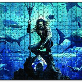 Cakapuzzle Aquaman Su Altında Köpek Balıklar Ahşap 255 Parça Puzzle