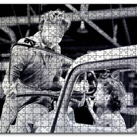 Cakapuzzle Araç Üretiminde Kadın Eli Eski Görsel Mdf 120 Parça Puzzle