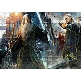 Cakapuzzle Aragorn Frodo Baggins Gandalf Gimli Leolas 120 Parça Ahşap Puzzle