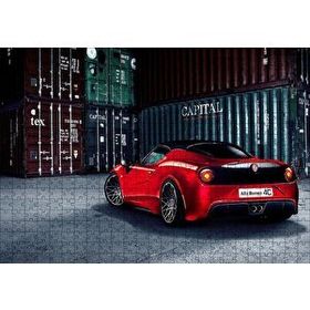 Cakapuzzle Arkadan Görünüş Alfa Romeo 4C ve Konteynerler 120 Parça Ahşap Puzzle