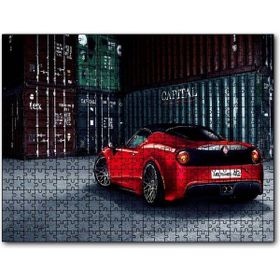 Cakapuzzle Arkadan Görünüş Alfa Romeo 4c ve Konteynerler Mdf 1000 Parça Puzzle