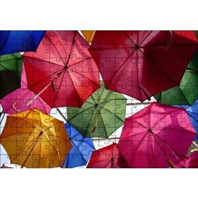 Cakapuzzle Asılı Renkli Şemsiyeler Mdf 120 Parça Puzzle