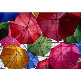 Cakapuzzle Asılı Renkli Şemsiyeler Mdf 255 Parça Puzzle