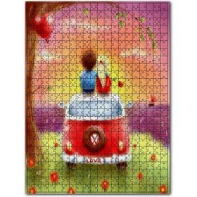 Cakapuzzle Aşk Minibüsü Çift Günbatımı 120 Parça Puzzle