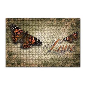 Cakapuzzle Aşk Yazılı Kelebekler 120 Parça Ahşap Puzzle