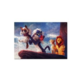 Cakapuzzle Aslan Kral Huysuz Kedi Komik Animasyon Görseli Mdf 1000 Parça Puzzle