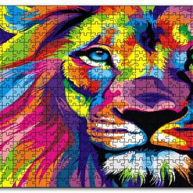 Cakapuzzle Aslan Pastel Renkli Artwork Mdf 120 Parça Puzzle