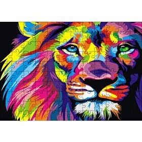 Cakapuzzle Aslan Pastel Renkli Artwork Mdf 120 Parça Puzzle