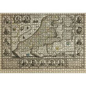 Cakapuzzle Aslan Şeklinde Eski Belçika Haritası 120 Parça Ahşap Puzzle