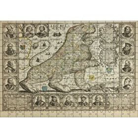 Cakapuzzle Aslan Şeklinde Eski Belçika Haritası 120 Parça Ahşap Puzzle