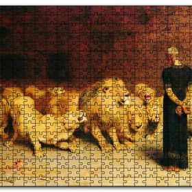 Cakapuzzle Aslan Terbiyecisi ve Aslanlar Mdf 255 Parça Puzzle