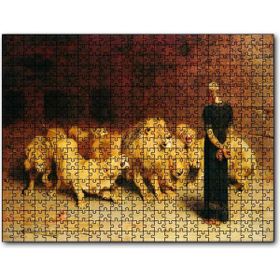 Cakapuzzle Aslan Terbiyecisi ve Aslanlar Mdf 255 Parça Puzzle