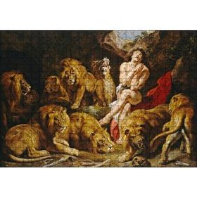 Cakapuzzle Aslanlara Atılan Danielın Yakarışı 120 Parça Ahşap Puzzle