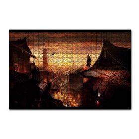 Cakapuzzle Assassins Creed 5 Günbatımı ve Çatılardaki Suikastçi 120 Parça Ahşap Puzzle