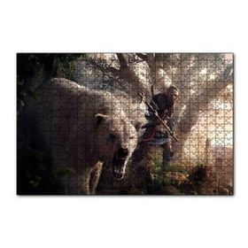 Cakapuzzle Assassins Creed Baltalı Savaşçı ve Ayı 120 Parça Ahşap Puzzle