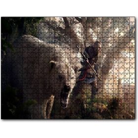 Cakapuzzle Assassins Creed Baltalı Savaşçı ve Ayı Mdf 1000 Parça Puzzle