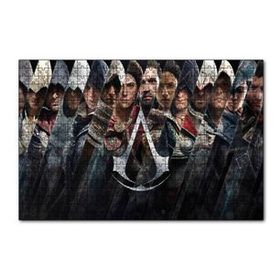 Cakapuzzle Assassins Creed Dikey Şeritler Tüm Karakterler 120 Parça Ahşap Puzzle