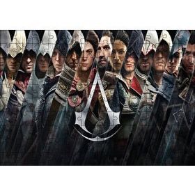 Cakapuzzle Assassins Creed Dikey Şeritler Tüm Karakterler 120 Parça Ahşap Puzzle