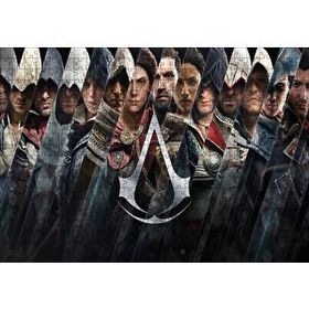 Cakapuzzle Assassins Creed Dikey Şeritler Tüm Karakterler 120 Parça Ahşap Puzzle