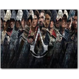 Cakapuzzle Assassins Creed Dikey Şeritler Tüm Karakterler Mdf 1000 Parça Puzzle