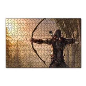 Cakapuzzle Assassins Creed Okçu Savaşçı ve Orman 120 Parça Ahşap Puzzle