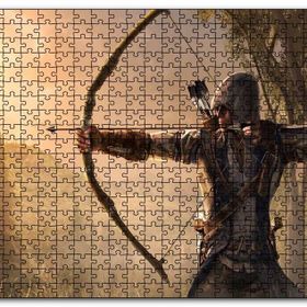 Cakapuzzle Assassins Creed Okçu Savaşçı ve Orman Mdf 120 Parça Puzzle