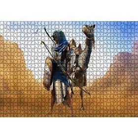 Cakapuzzle Assassins Creed Origins Mısır Çöl Savaşçısı ve Devesi 120 Parça Ahşap Puzzle