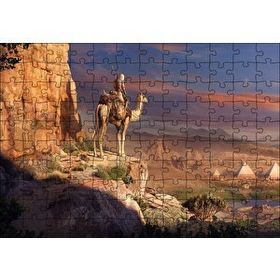 Cakapuzzle Assassins Creed Piramitler Suikastçi ve Devesi Mdf 120 Parça Puzzle