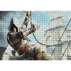Cakapuzzle Assassins Creed Suiakstçi Yelken Halatlarında 120 Parça Ahşap Puzzle