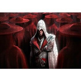 Cakapuzzle Assassins Creed Suikastçi ve Kırmızı Kıyafetliler 120 Parça Ahşap Puzzle