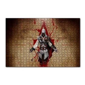 Cakapuzzle Assassins Creed Suikastçi ve Leonardo Çizimi 120 Parça Ahşap Puzzle