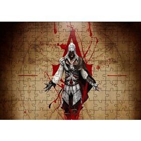 Cakapuzzle Assassins Creed Suikastçi ve Leonardo Çizimi 120 Parça Ahşap Puzzle