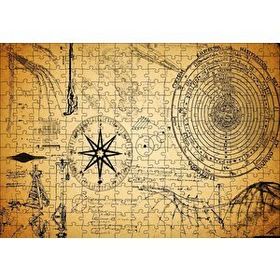 Cakapuzzle Astronomiye Dair Eski Çizimler 120 Parça Ahşap Puzzle