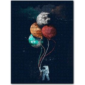 Cakapuzzle Astronot Balonlar Uzay Görseli 255 Parça Puzzle