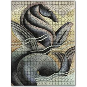 Cakapuzzle At Başlı Balık Kuyruklu Efsanevi Yaratık Ahşap 255 Parça Puzzle