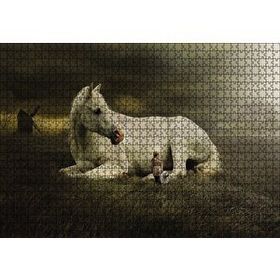 Cakapuzzle At Köpek Kız Çocuğu Fantatik 120 Parça Ahşap Puzzle