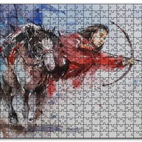Cakapuzzle At Sırtındaki Okçu Suluboya Efekt Mdf 120 Parça Puzzle